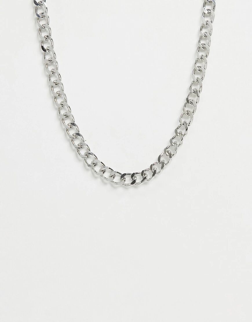 Pieces curb chain necklace in silver  Silver