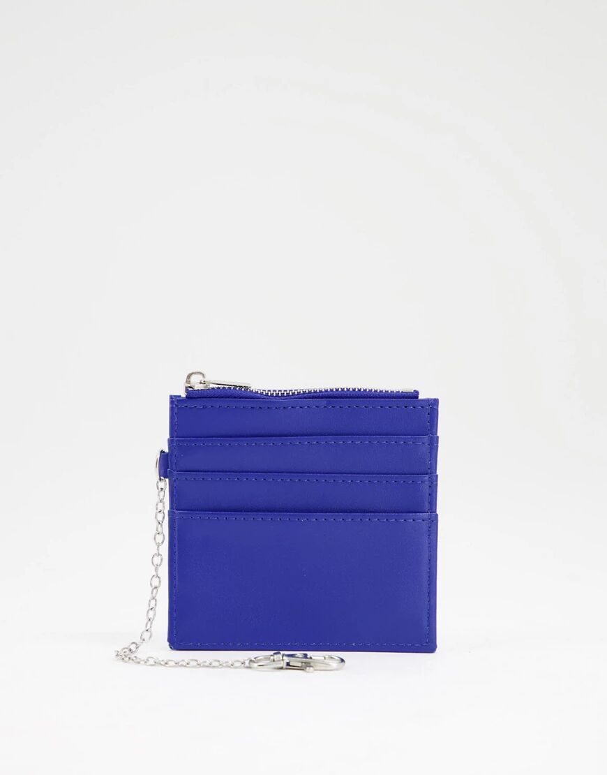 SVNX card holder with chain in blue  Blue