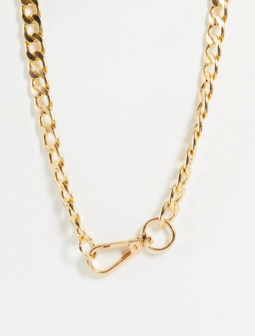 SVNX chunky short chain necklace-Gold  Gold