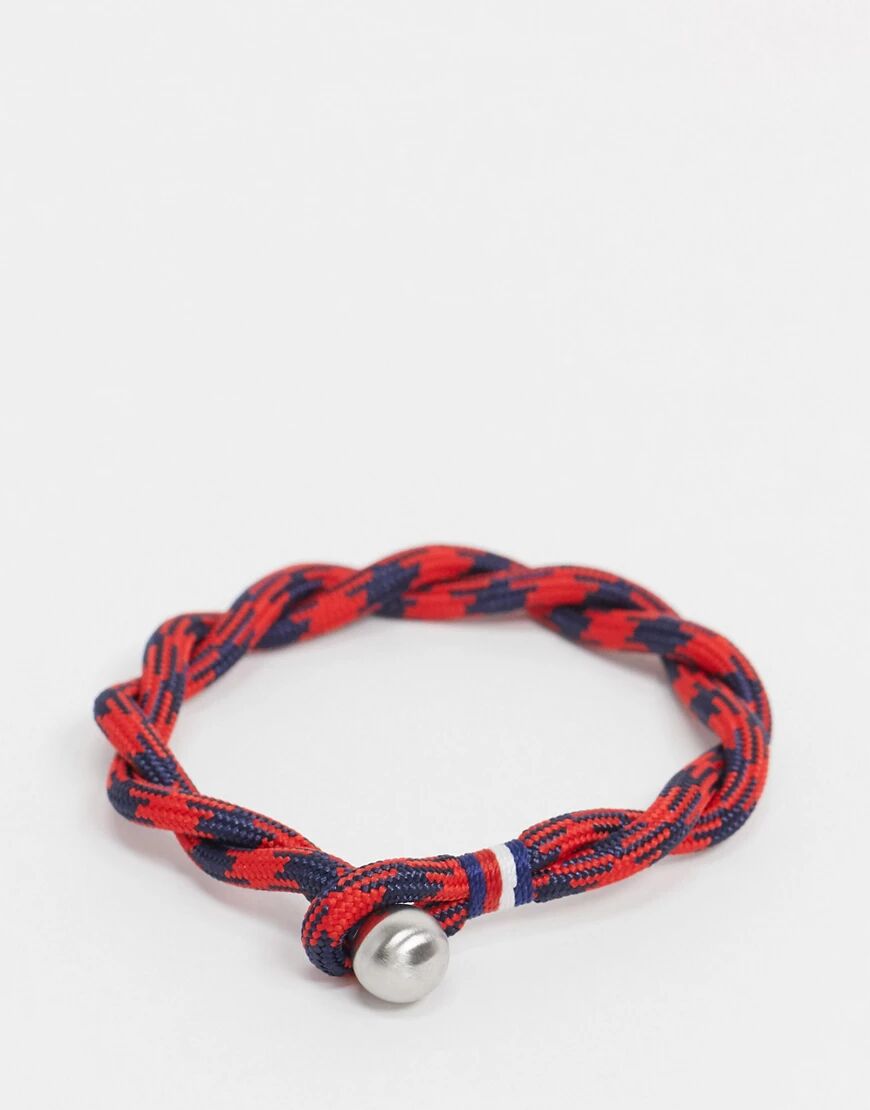 Tommy Hilfiger woven bracelet in red & navy  Red