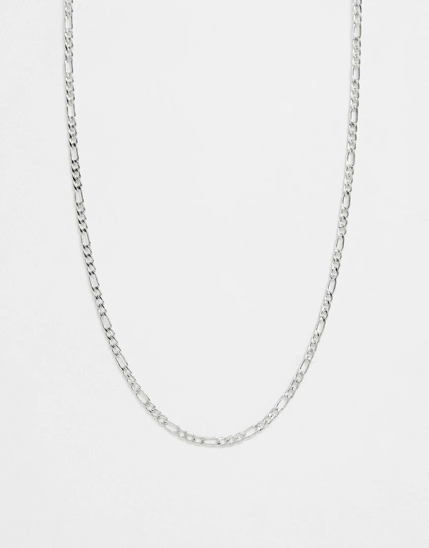 WFTW 3mm figaro chain necklace in silver  Silver