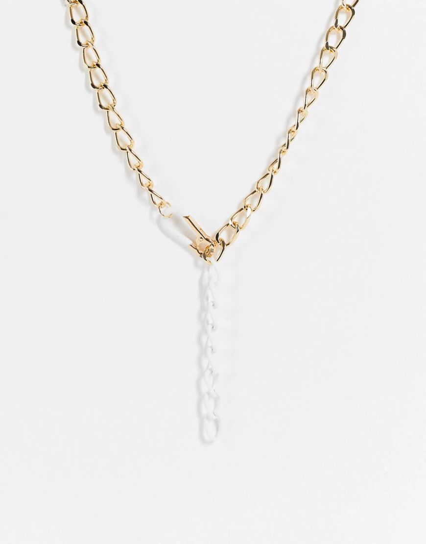 WFTW dipped chain necklace in gold  Gold
