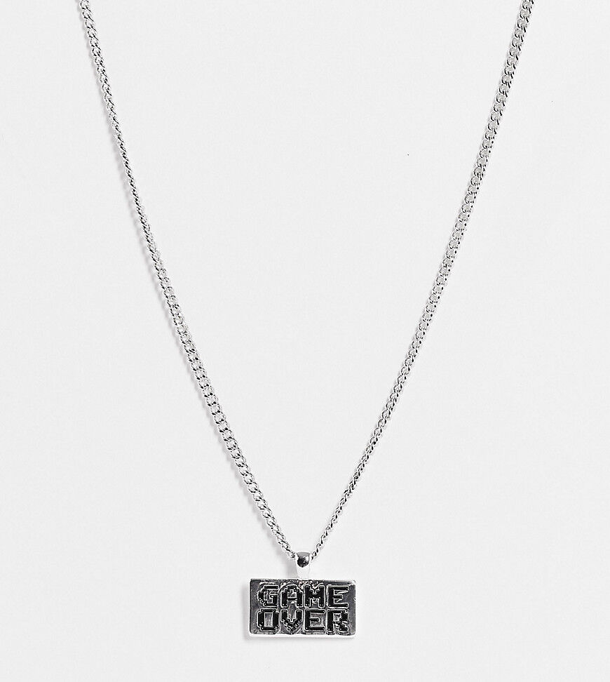WFTW game over pendant in silver  Silver