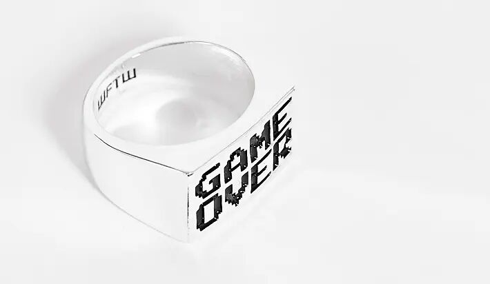 WFTW game over signet ring in silver  Silver