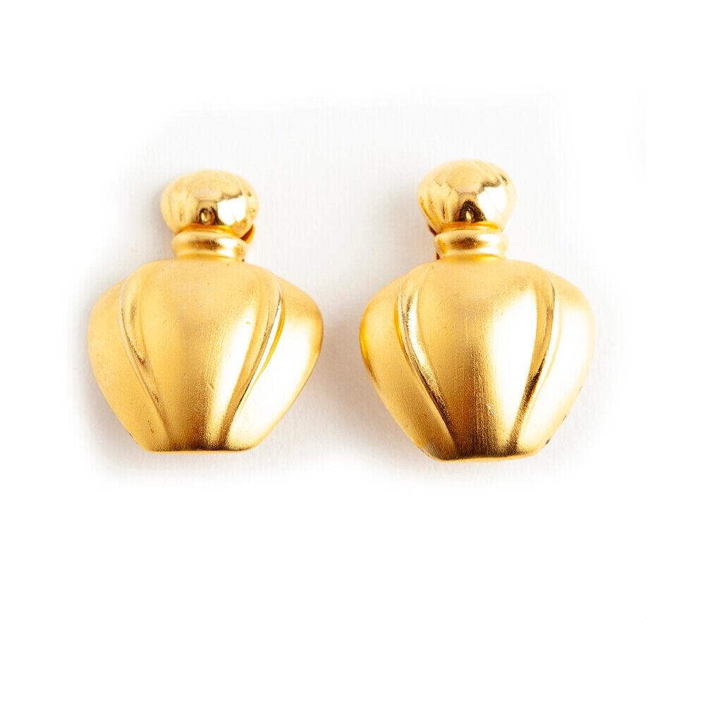 Givenchy Pre-owned Wide Bottle Clip Earrings Gul Female