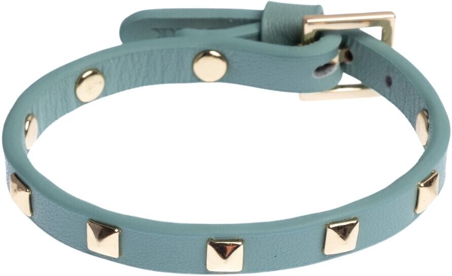 Dark Leather Stud Bracelet Mini Ocean Grønn Female