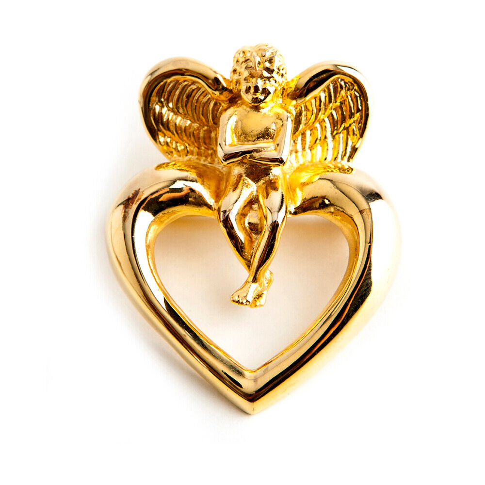 Givenchy Pre-owned Angel Heart Brooch Gul Female