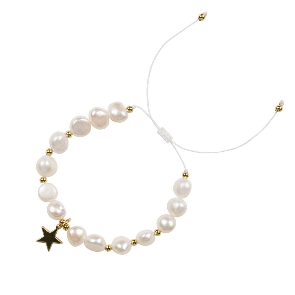 Dark Pearl Bead Bracelet Hvit Female