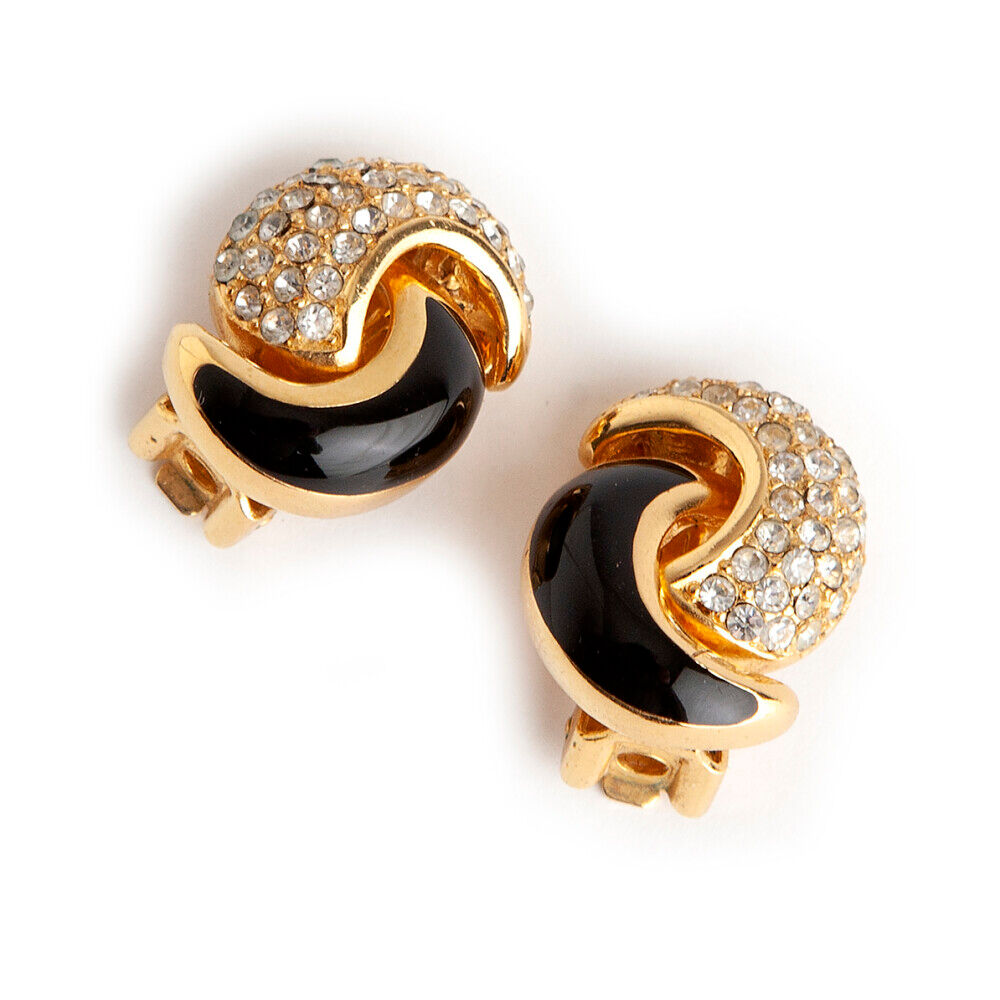 Dior Vintage Pre-owned swirl earrings Gul Female