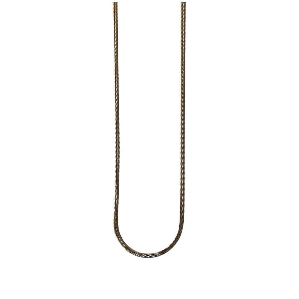 Dark Snake Chain Necklace Extra Thin 65 CM Gul Female