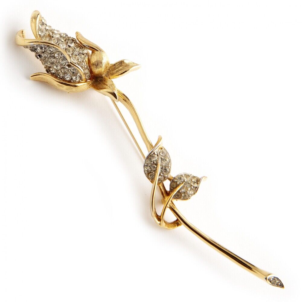 Givenchy Pre-owned Tulip chrystal brooch Gul Female