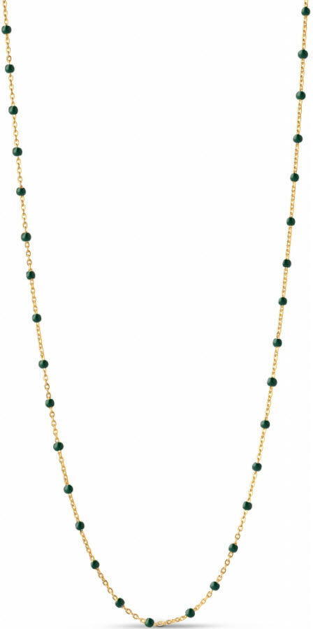 Enamel Lola Necklace Petrol Green