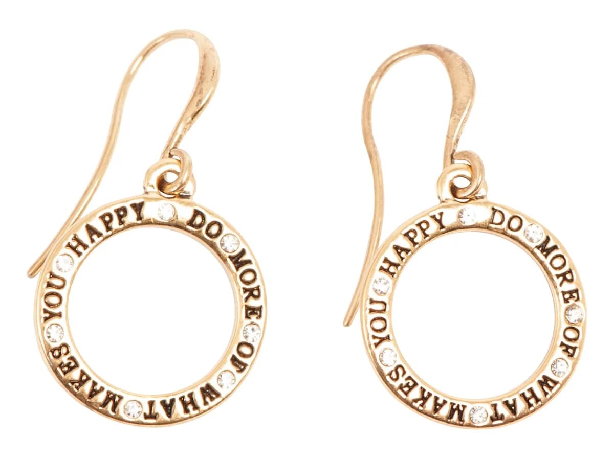 A&C Oslo Joy Collection Hook Earring With Text,  A&C Oslo Øredobber