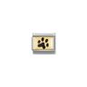 Ogniwo / link do bransolety Nomination Composable stalowe ze złotem 18k odcisk łapy (OG-000056)