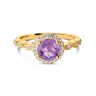 Inel din argint Golden Dreamy Amethyst