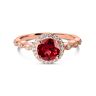 Inel din argint Rose Gold Dreamy Garnet