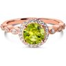 Inel din argint Rose Gold Dreamy Peridot