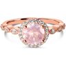 Inel din argint Rose Gold Dreamy Rose Quartz