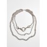 Urban Classics Necklace with carabiner - silver color Other One Size female