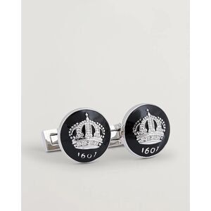 Skultuna Cuff Links The Crown Silver/Baroque Black