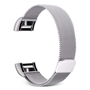 Kamda Armband Silver för Fitbit Charge 2 kedja 140-230mm Magnetisk