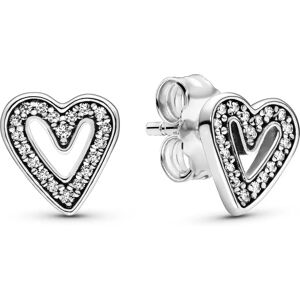 Pandora 298685C01 Sparkling Freehand Heart örhängen