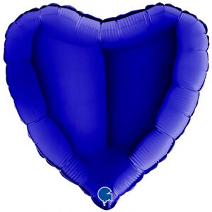 Folieballong Hjärta 91cm Mörkblå