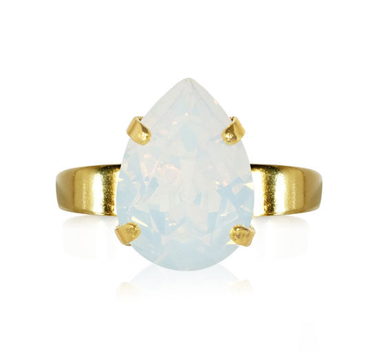 Caroline Svedbom Mini Drop ring white opal guld