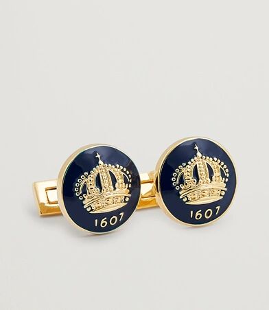 Skultuna Cuff Links The Crown Gold/Royal Blue