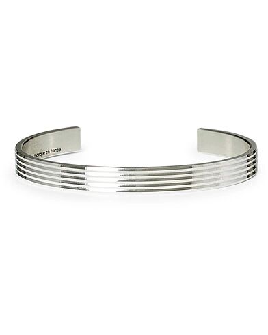 LE GRAMME Guilloche Horizontal Bracelet Sterling Silver 23g