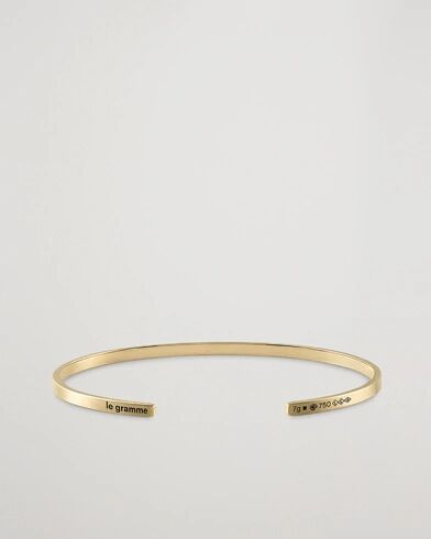 LE GRAMME Ribbon Bracelet Brushed  Gold 18-Karat