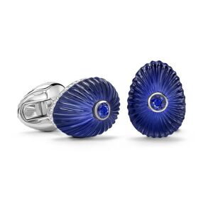 Archive Faberge Heritage Grigori 18ct White Gold Sapphire Crystal Lapis Cufflinks - Gold