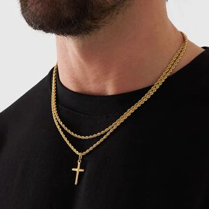 CRAFTD London Make Your Own Set (Gold) - Cross + Chain / Rope 3mm (50cm)