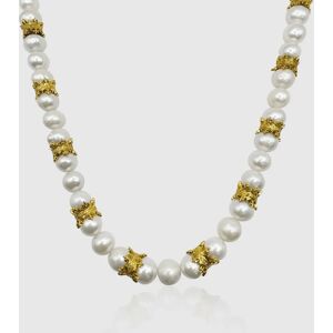 Pearls Crown Real Pearl Necklace (Gold)