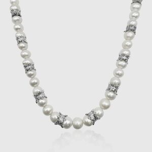 Pearls Crown Real Pearl Necklace (Silver)