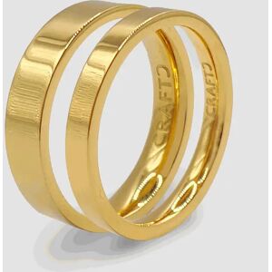 CRAFTD London Flat Band Ring Set (Gold) - L