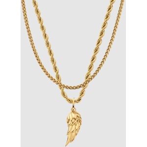 Gold Wing Pendant & Chain Set - Men's Jewelry Gift Sets   CRAFTD London