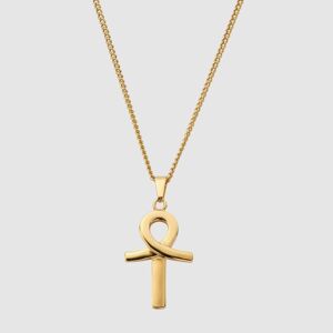 Gold Ankh Men's Pendant Necklace   CRAFTD London