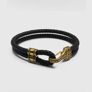 CRAFTD London Leather Rope Bracelet (Gold)