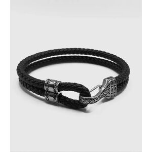 CRAFTD London Leather Rope Bracelet (Silver)