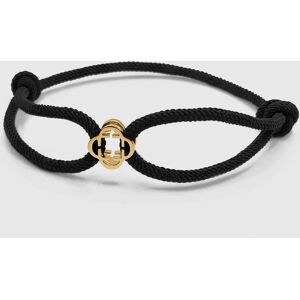 CRAFTD London Black Cord Bracelet (Gold) - One Size (Adjustable)