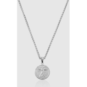 Silver Vitruvian Men's Pendant Necklace   CRAFTD London