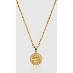 Gold Vitruvian Men's Pendant Necklace   CRAFTD London