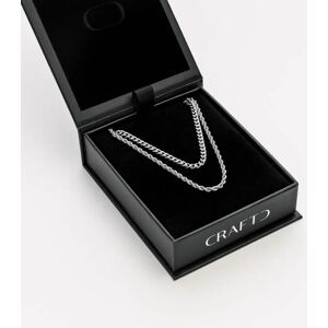 CRAFTD UK Cuban & Rope Chain Gift Set (Silver) - One Size