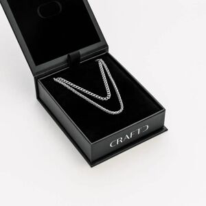 CRAFTD UK Cuban & Wheat Chain Gift Set (Silver) - One Size