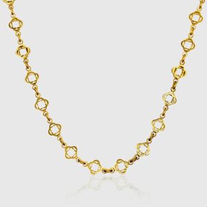 CRAFTD London Clover Link Necklace (Gold) - One Size - Adjustable