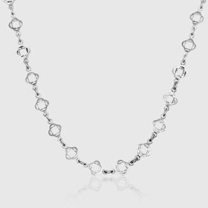 CRAFTD London Clover Link Necklace (Silver) - One Size - Adjustable