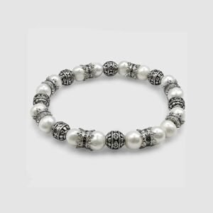 CRAFTD London Crown Jewels Pearl Bracelet (Silver) - One Size