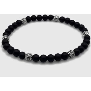 CRAFTD London Matte Onyx Stone Bracelet (Silver) - 22cm