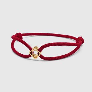 CRAFTD London Red Cord Bracelet (Gold) - One Size (Adjustable)